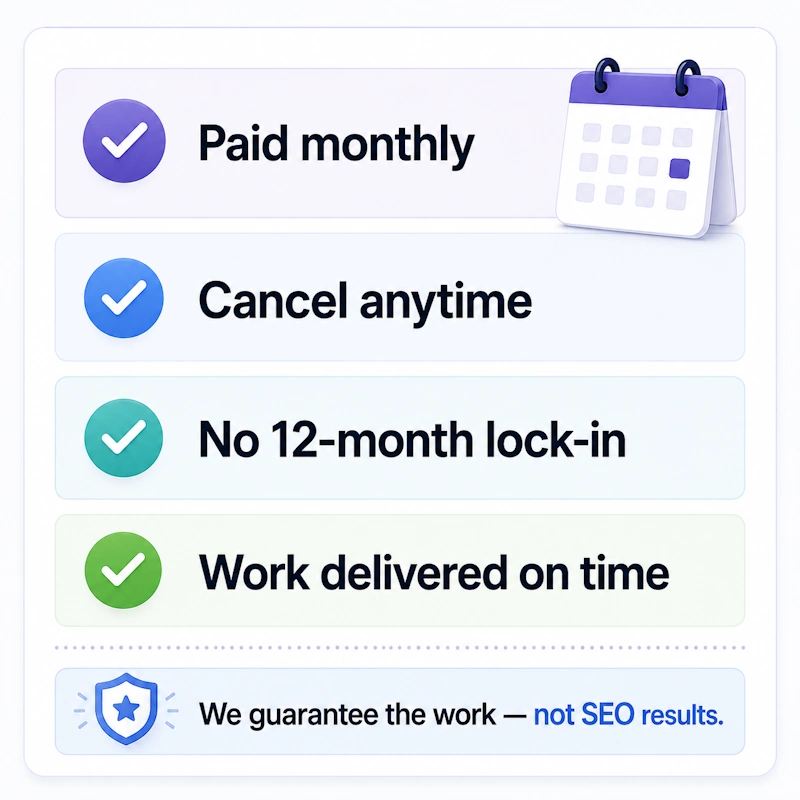 SEO agency trust and monthly service